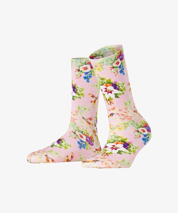 Immagine prodotto Burlington Chaussettes "Joyful Flower" (fiore gioioso) rayé rosa foncé (36 - 41)