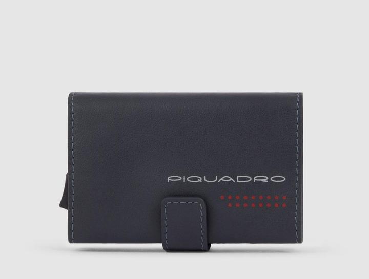 Piquadro Urban - Kreditkartenetui aus Metall und Leder