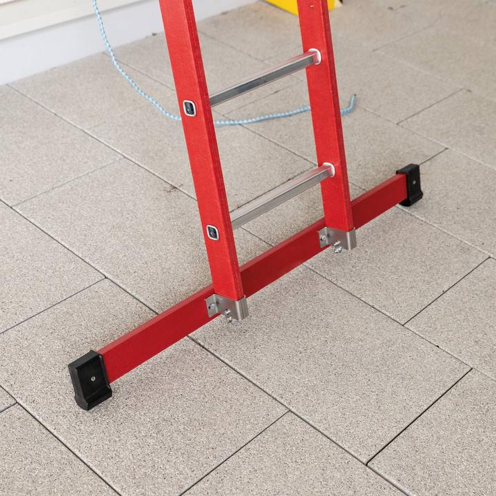 Image du produit Munk Echelle coulissante à échelons en 2 parties GFK avec traverse standard 2x8 échelons (Échelle pour rayonnage, 418 cm)