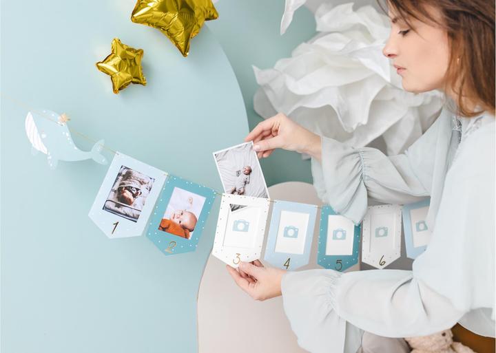 Image du produit Partydeco Guirlande - Cadre photos bleu
