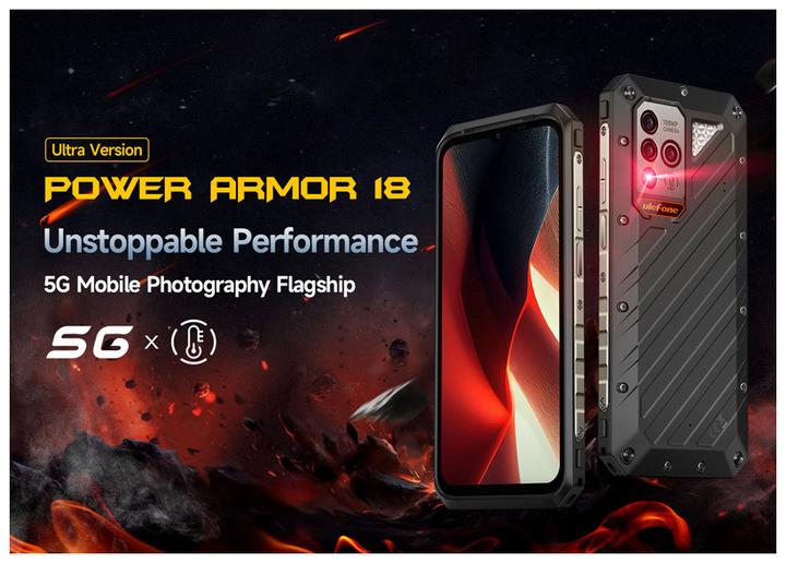 Produktbild Ulefone Power Armor 18 Ultra (512 GB, Schwarz, 6.58", Dual SIM, 108 Mpx, 5G)