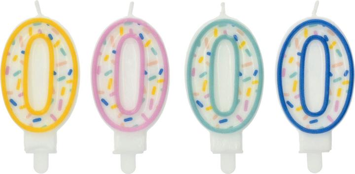 Folat Candela Sprinkles Numero 0 Assortiti - 9 cm (1 pz.)