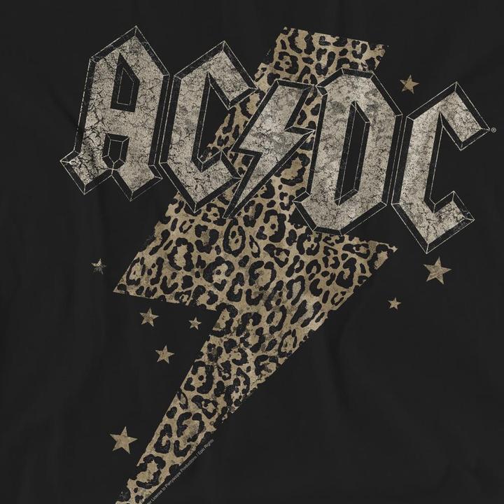 Actual product image AC/DC Unisex Adult Leopard Print Bolt T-Shirt (XXL)