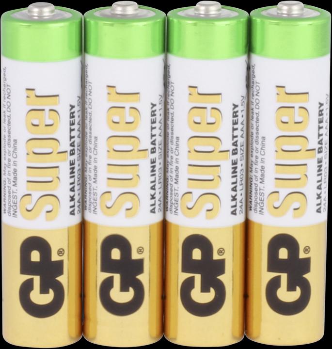 Produktbild GP Batteries Super Alkaline (4 Stk., AAA, 2400 mAh)
