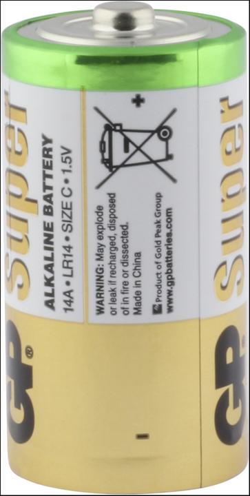 Actual product image GP Batteries 1x2 Super Alkaline 1,5V C Baby LR14 (2 pcs., C, 1400 mAh)