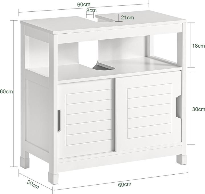 Actual product image SoBuy Vanity unit white (60 x 30 x 61 cm)