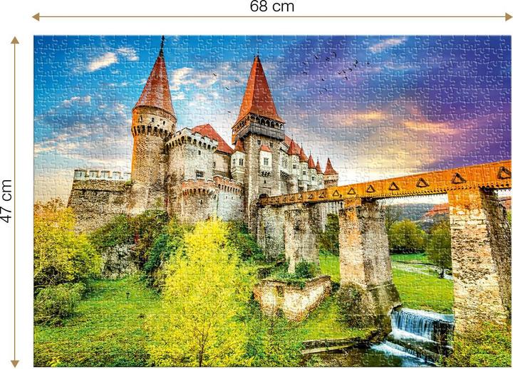 Produktbild D-Toys Puzzle 1000 pieces - Corvin Castle (Gothic largest castles in Europe) (1000 Teile)