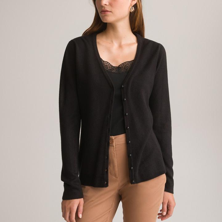 Produktbild Anne Weyburn Cardigan mit V-Ausschnitt und Kaschmir-Touch (W32/L34)