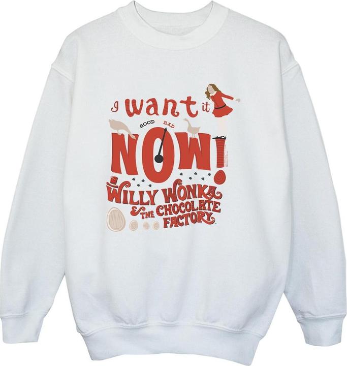 Willy Wonka & the Chocolate Factory Verruca Salt I Want It Now Sweatshirt Jungen