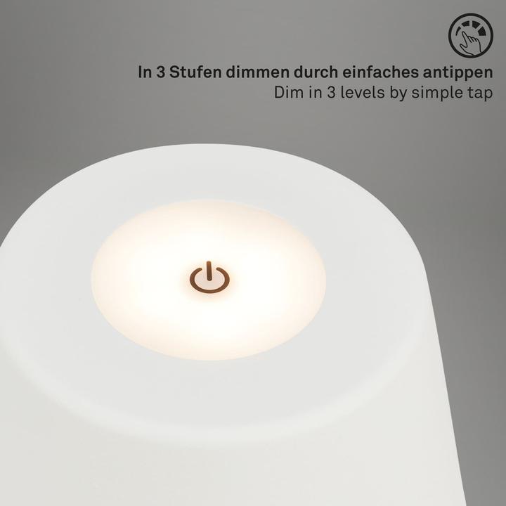 Produktbild Briloner Akku LED Tischleuchte, weiss, 1xLED-Modul/3,5W (400 lm)