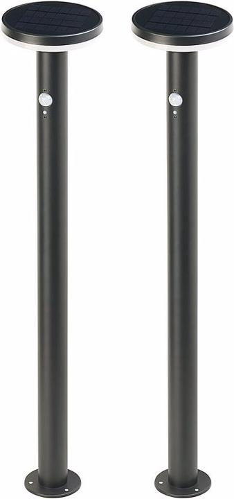 Image du produit Lunartec Lot de 2 lampes d'allée solaires LED Premium avec veilleuse (IP44)
