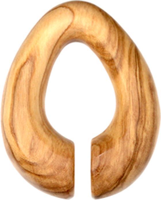 Star Piercing Ohrgewicht Donut Tropfen aus Olivenholz (ohne Messing, Organisch)