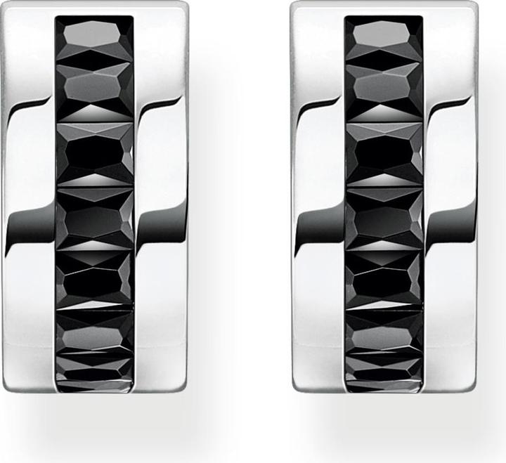 Actual product image Thomas Sabo Creoles black stones pavé silver (925 silver)