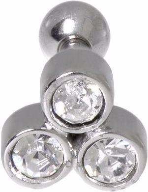 Image du produit Bijouteria Piercing d'oreille (Zircone, Acier chirurgical 316L)