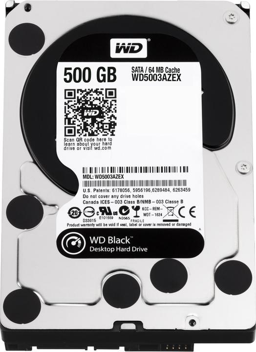 Image du produit WD Noir (0.50 To, 3.5", CMR)