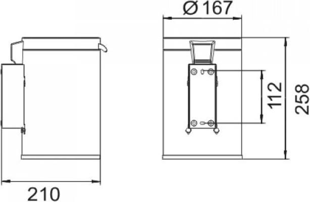 Actual product image Keuco Hygiene waste bin PLAN wall-hung chrome finish chrome finish (3 l)