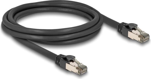 Immagine prodotto Delock Cavo di rete RJ45 Cat.6A U/FTP ultra flessibile con rivestimento interno in metallo 2 m nero (U/FTP, CAT6a, 2 m)