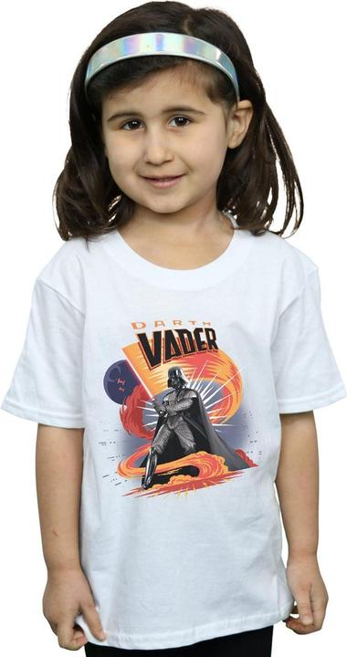 Actual product image Star Wars Girls Darth Vader Swirling Fury Cotton T-Shirt (140, 146)