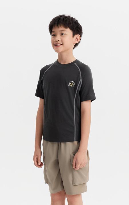 Actual product image Quechua Wander-T-Shirt Kinder Merino - MH900 grau (14, 15, 16)