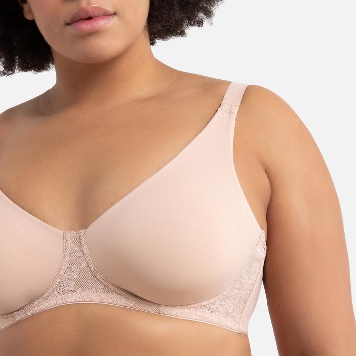 Image du produit La Redoute Collections Soutien-gorge minimiseur en microfibre et dentelle (105 C)