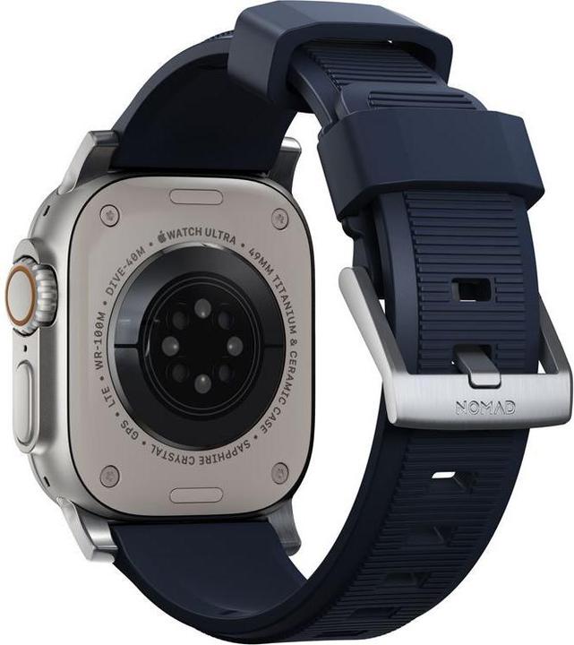 Actual product image Nomad Rugged Strap Atlantic Blue Connector Silver 42/44/45/49mm (45 mm, 44 mm, 42 mm, 49 mm, Tyres)