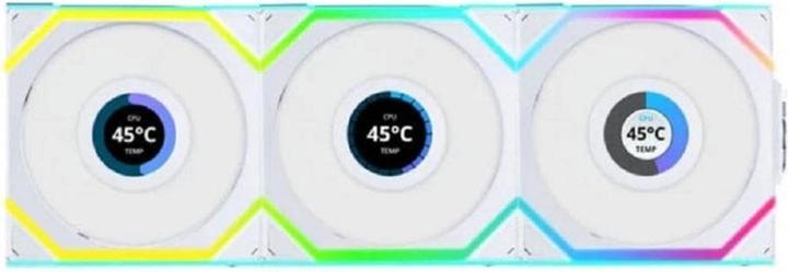 Image du produit Lian-Li UNI FAN SL Wireless LCD Lüfter, ARGB, PWM, 3er-Pack inkl. Controller - 120 mm, weiss (120 mm, 3 x)