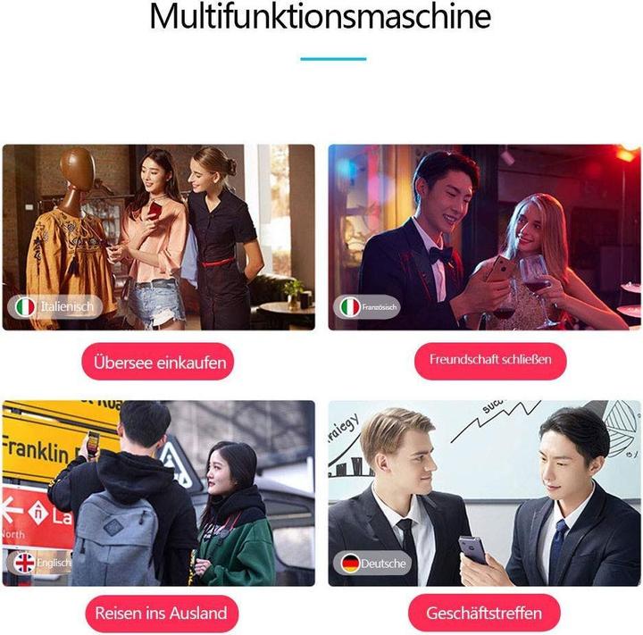 Produktbild Deltalabs Smart Translator, Bluetooth Sprachübersetzer, 41 Sprachen, iOS/Android