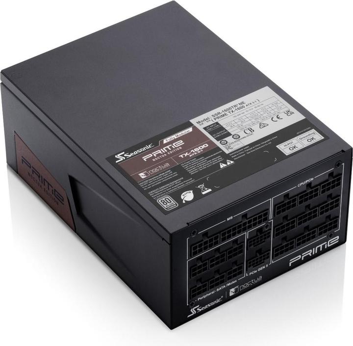 Image du produit Noctua PRIME TX-1600 Edition (schwarz, 2x 12VHPWR, 6x PCIe, Kabel-Management, 1600 Watt) (1600 W)