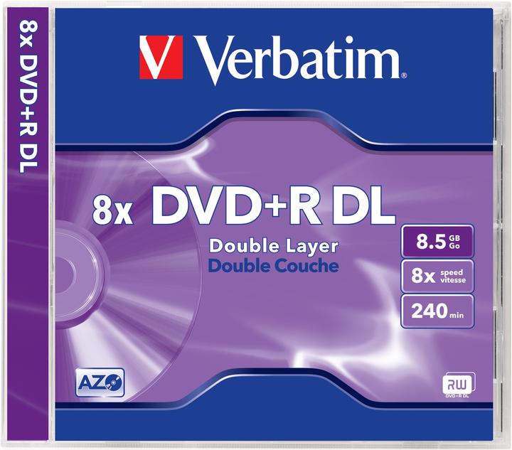 Actual product image Verbatim DVD+R Double Layer 8x Speed, Jewel Case, 8,5GB (1 x)