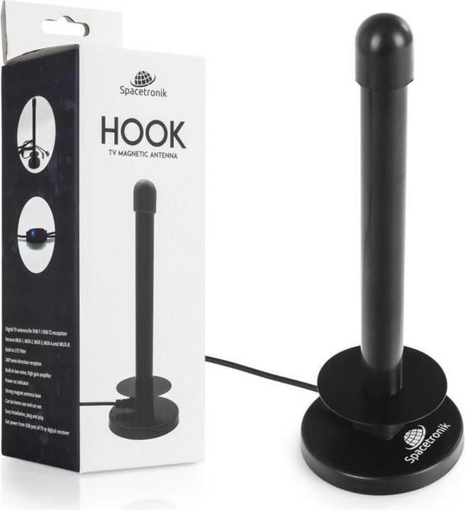 Immagine prodotto Spacetronik Antenna magnetica DVB-T2 Aggancia TV USB 30dB a doppia potenza (30 dB, DVB-T / -T2)