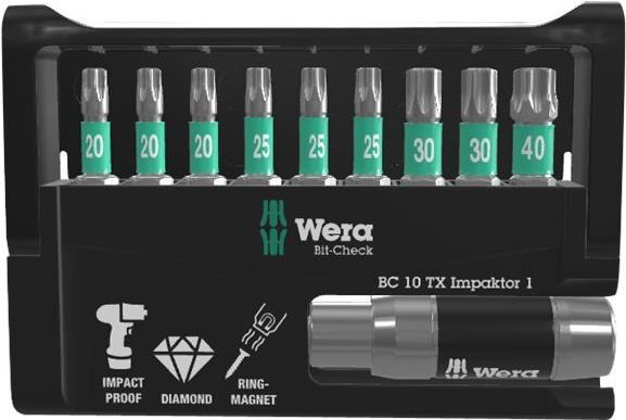 Image du produit Wera Bit-Check 10 TX Impaktor 1 (T40, T30, T20, T25)