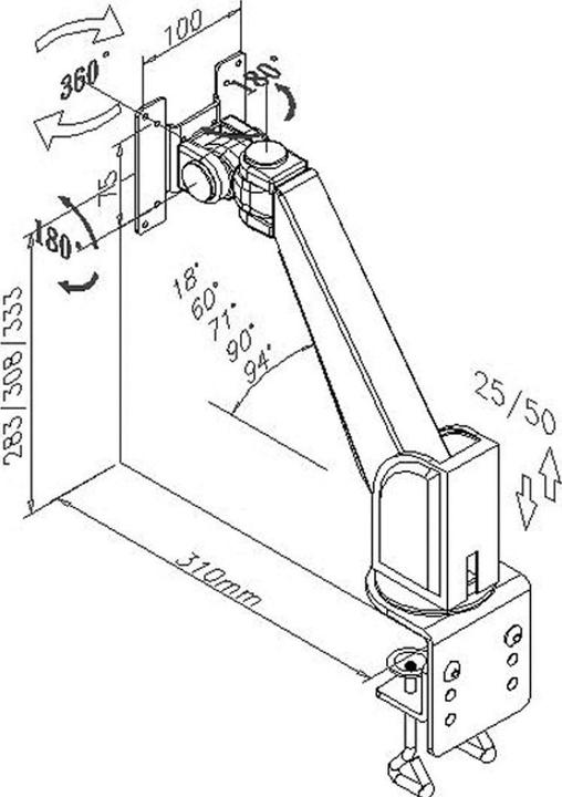 Produktbild Value LCD-Arm Standard (Wand)
