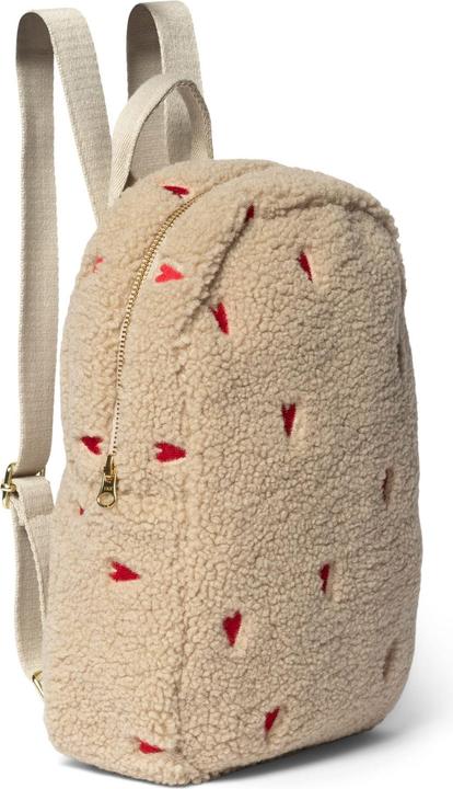 Actual product image Studio Noos Ecru Teddy Hearts Mini Backpack