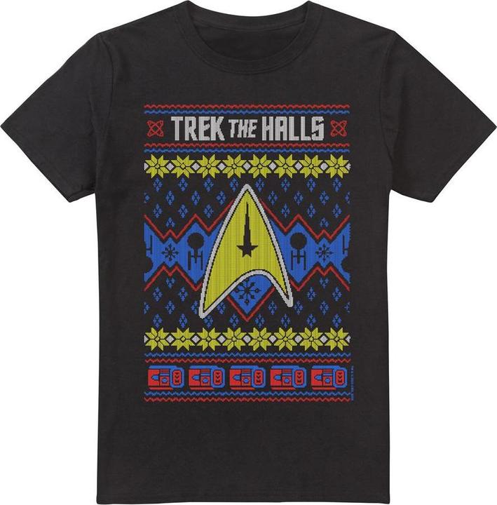 Immagine prodotto Trek the Halls Ugly Maglietta Natale Uomo (M)
