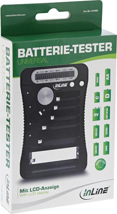 Productafbeelding InLine Batterijtester met LCD-scherm