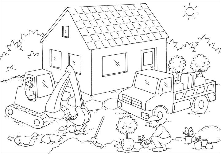 Actual product image Tessloff My most beautiful coloring book. Construction site