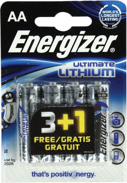 Actual product image Energizer Mignon (AA) battery Lithium Ultimate FR6 (4 pcs., AA, 1150 mAh)
