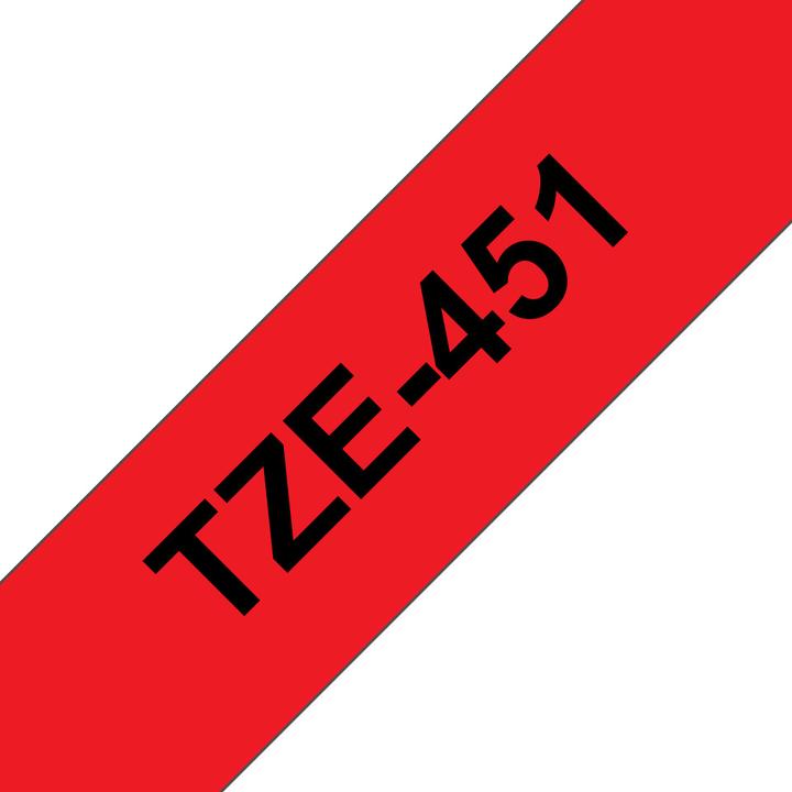Brother Tze-451 (2.40 cm, Black, Red)
