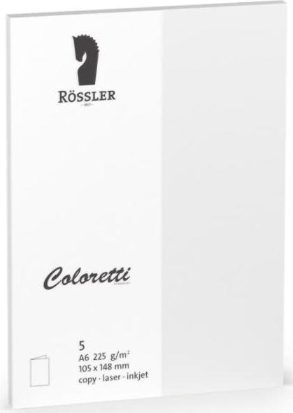 Productafbeelding Magni 220706509 - Coloretti kaarten, 220 g/m², DIN A6 hd, wit, 5 stuks (5 Pcs.)