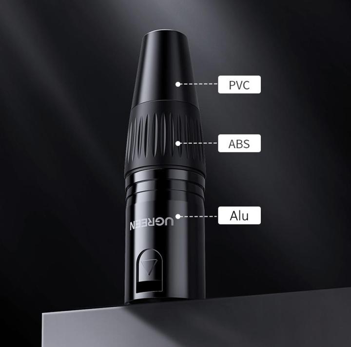 Actual product image Ugreen XLR connector 3-pin male female