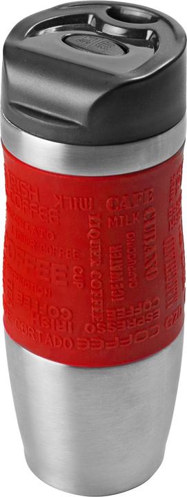 Ibili Thermobecher rot 400 ml, 20 x 7 cm Hält Getränke warm oder kalt, ideal für unterwegs (0.40 l)