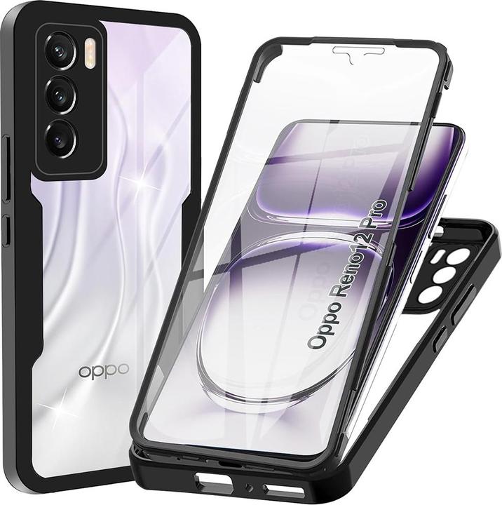 Actual product image Techsuit - ColorVerse 360 Series + Screen Protector - Oppo Reno12 - Black (Oppo Reno12)
