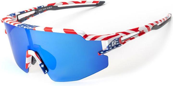 Produktbild Rockbros Polarized Cycling Glasses with UV Protection and Corrective Insert Blue Lenses - USA Patter (Black, Blau, Blau)