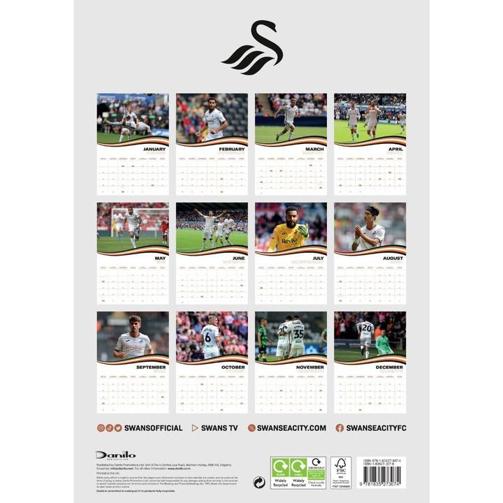 Image du produit Swansea City AFC - Calendrier mural (A3)