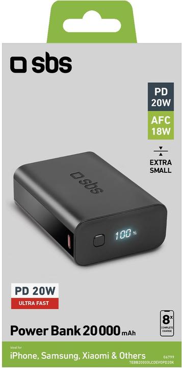 Image du produit SBS Power Bank (20000 mAh, 20 W, 77 Wh)