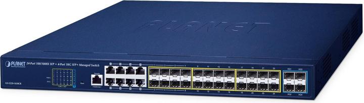 Produktbild Planet L2+/L4 24-Port 100/1000X SFP 8 Shared TP Managed Switches Static Routing IPv4/IPv6 W/ 48V Redunda... (24 Ports)