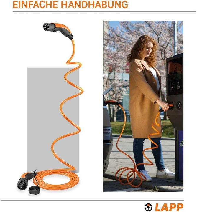 Immagine prodotto Lapp Mobility EV-TYP2 Ladekabel HELIX 1-phasig (Tipo 2, 7.40 kW, 32 A, 5 m)