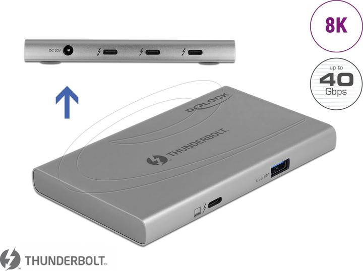 Image du produit Delock Station d'accueil Thunderbolt 4 (Thunderbolt, 5 Ports)