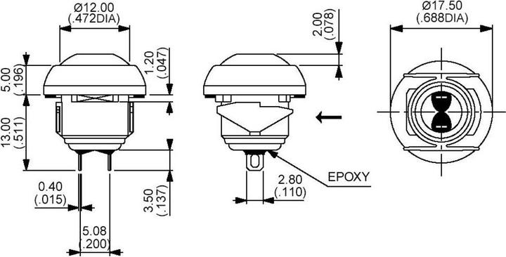 Produktbild APEM Druckschalter rot IP67