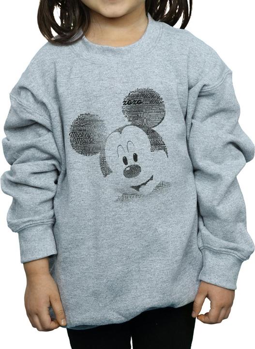 Produktbild Disney Mickey Mouse Text Face Sweatshirt Mädchen (152, 158)